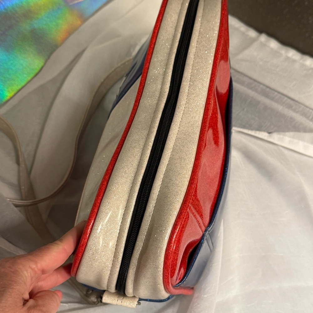 Double K Originals Red White & Blue crossbody bag Star Texas Vinyl Glitter gift💝 - Picture 5 of 16